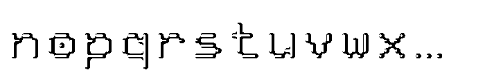 Pixmon Round Mini Hollow W Font LOWERCASE