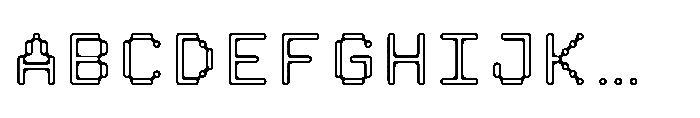 Pixmon Round Mini Hollow Font UPPERCASE