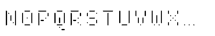 Pixmon Round Mini Stencil Font UPPERCASE