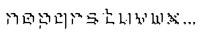 Pixmon Round Shadow NE Font LOWERCASE