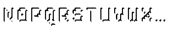 Pixmon Round Shadow NW Font UPPERCASE