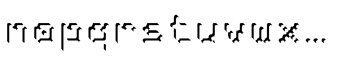 Pixmon Round Shadow NW Font LOWERCASE