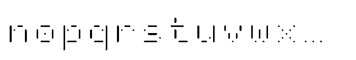 Pixmon Round Stencil Font LOWERCASE