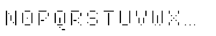 Pixmon Variables Mini Stencil Font UPPERCASE