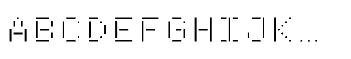 Pixmon Variables Stencil Font UPPERCASE