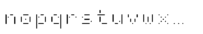 Pixmon Variables Stencil Font LOWERCASE