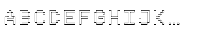 Pixmon Wide Font UPPERCASE