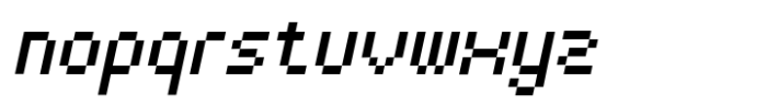 Pixo Type Italic Font LOWERCASE