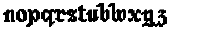 Pixtura Bold Font LOWERCASE