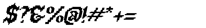 Pixtura Italic Font OTHER CHARS