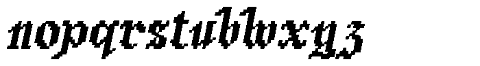 Pixtura Italic Font LOWERCASE