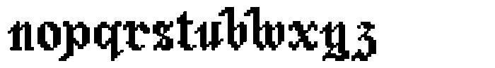 Pixtura Regular Font LOWERCASE