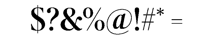 Pialat Roman Font OTHER CHARS