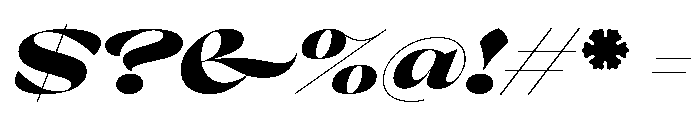 Pilote BlackItalic Font OTHER CHARS