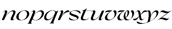 Pilote MediumItalic Font LOWERCASE