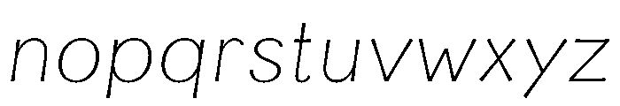 Piloti Oblique Font LOWERCASE