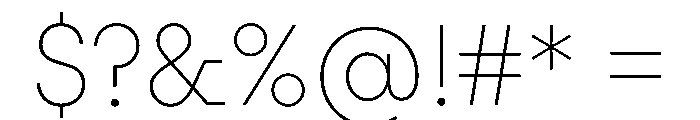 PinokioGrand ExtraLight Font OTHER CHARS