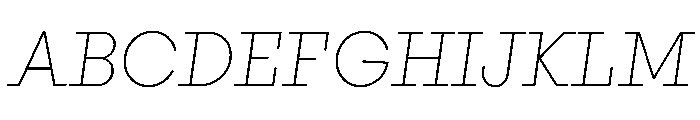 PinokioGrand ExtraLightItalic Font UPPERCASE