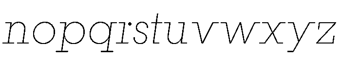 PinokioGrand ExtraLightItalic Font LOWERCASE