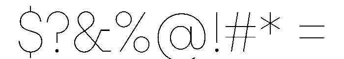 PinokioGrand Thin Font OTHER CHARS