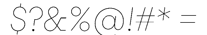 PinokioGrand ThinItalic Font OTHER CHARS