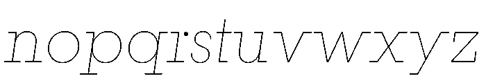 PinokioGrand ThinItalic Font LOWERCASE