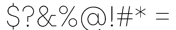 PinokioMix ExtraLight Font OTHER CHARS