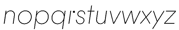 PinokioMix ExtraLightItalic Font LOWERCASE