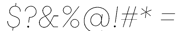 PinokioMix ThinItalic Font OTHER CHARS