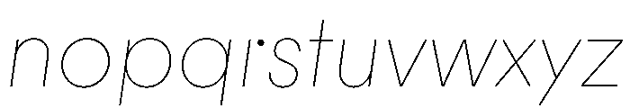 PinokioMix ThinItalic Font LOWERCASE