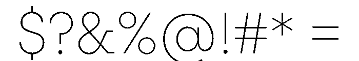 PinokioMoyen ExtraLight Font OTHER CHARS