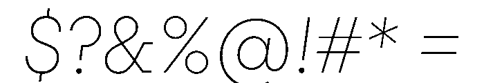 PinokioMoyen ExtraLightItalic Font OTHER CHARS