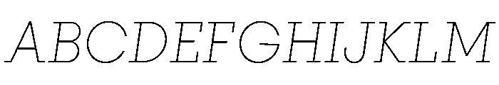 PinokioMoyen ExtraLightItalic Font UPPERCASE
