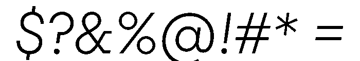 PinokioMoyen LightItalic Font OTHER CHARS