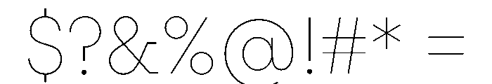 PinokioMoyen Thin Font OTHER CHARS