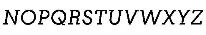 PinokioPetit BookItalic Font UPPERCASE