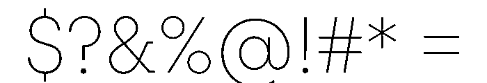 PinokioPetit ExtraLight Font OTHER CHARS