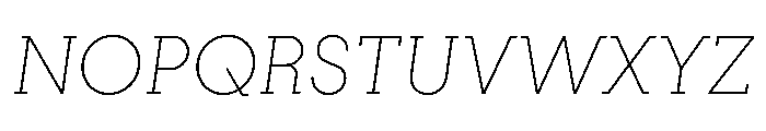 PinokioPetit ExtraLightItalic Font UPPERCASE