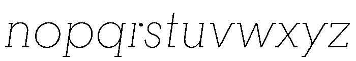 PinokioPetit ExtraLightItalic Font LOWERCASE
