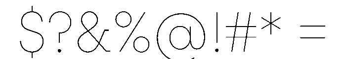 PinokioPetit Thin Font OTHER CHARS