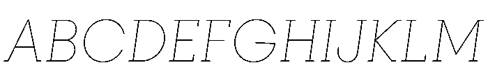 PinokioPetit ThinItalic Font UPPERCASE