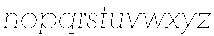 PinokioPetit ThinItalic Font LOWERCASE