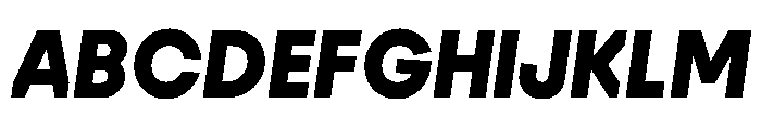 PinokioSans BlackItalic Font UPPERCASE