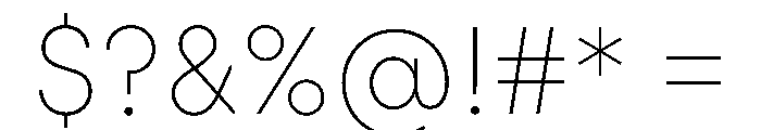 PinokioSans ExtraLight Font OTHER CHARS