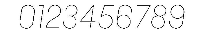 PinokioSans ThinItalic Font OTHER CHARS
