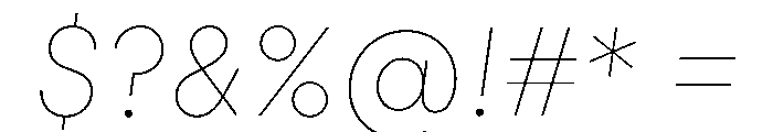 PinokioSans ThinItalic Font OTHER CHARS