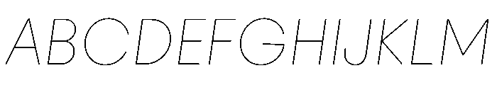 PinokioSans ThinItalic Font UPPERCASE