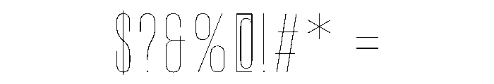 Pion Thin Instance Font OTHER CHARS