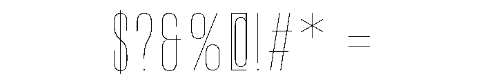 Pion Thin Font OTHER CHARS