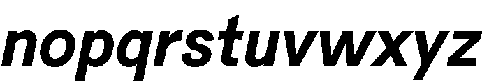 Pirelli BoldItalic Font LOWERCASE